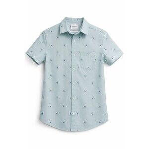 Goodfellow & Co Men’s Slim Fit Bird Print Short Sleeve Button-Up Shirt M